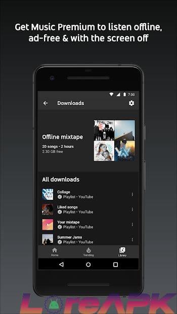 youtube music mod apk loreapk