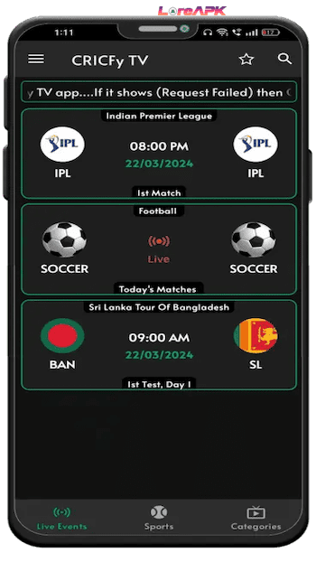 cricfy tv mod apk 2024 unduh versi terbaru