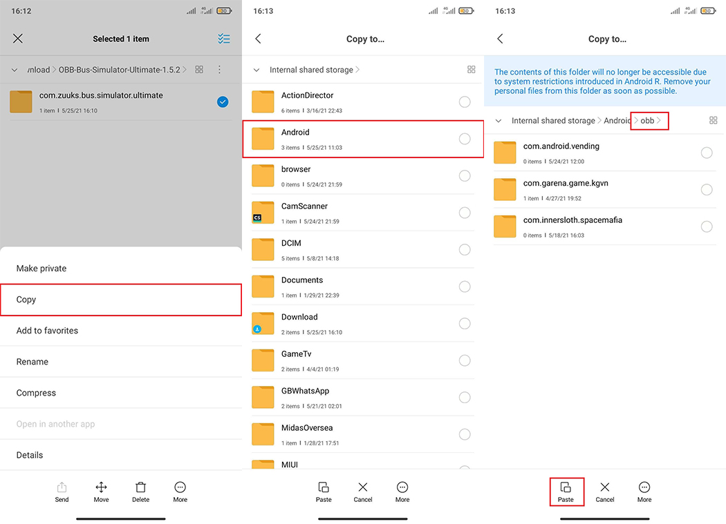 how to install apk and obb files in loreapk 5